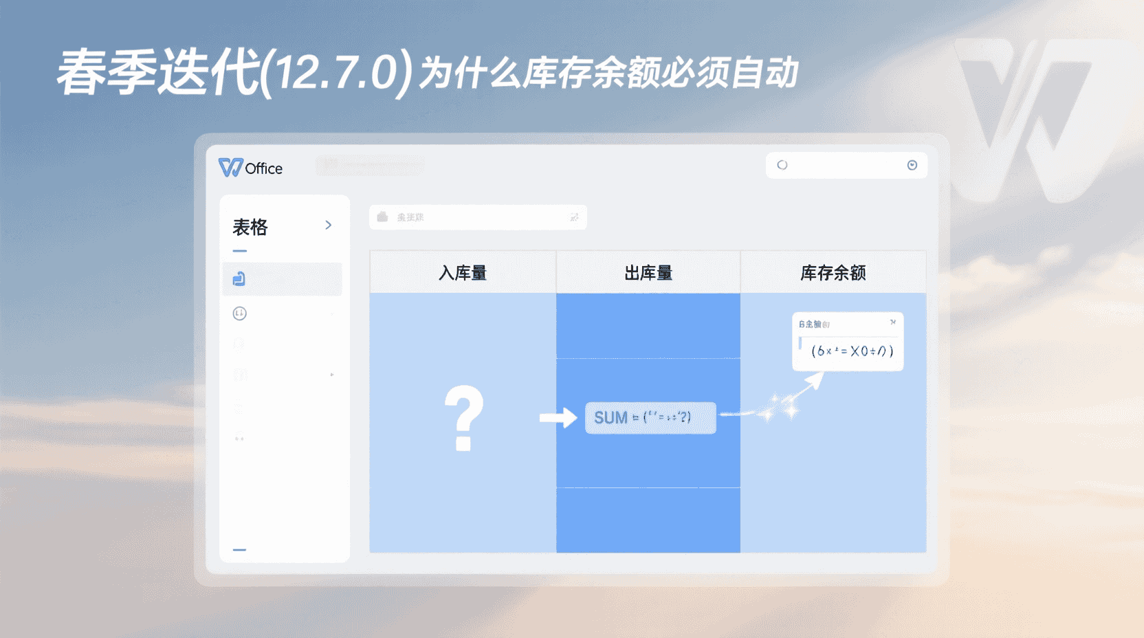 功能定位：为什么库存余额必须“自动”